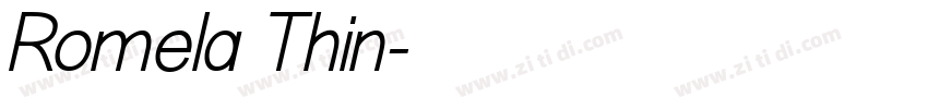 Romela Thin字体转换